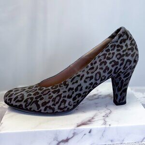 BeautiFeel Leopard Print Suede Pump Heels Women Shoes AntiSlip